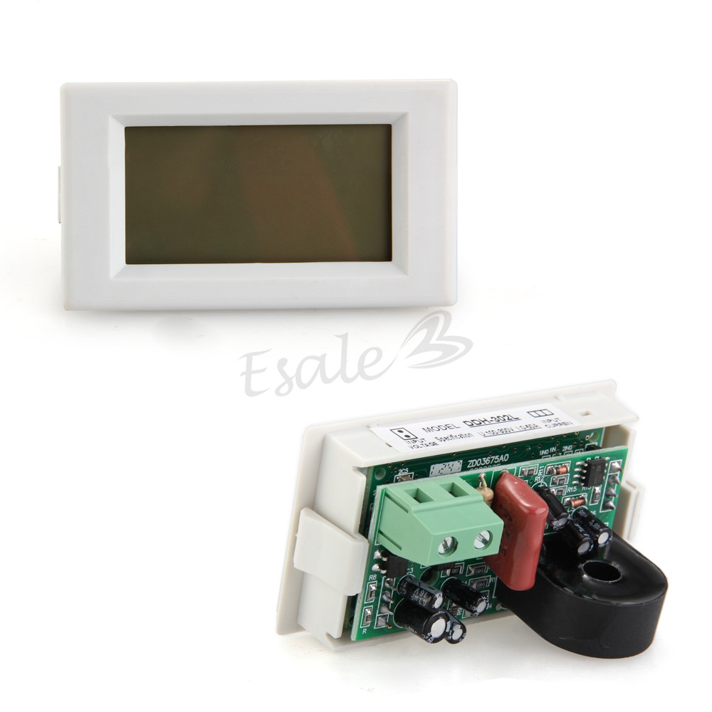 LCD Digital AC Volt Amp Current 2 in 1 Panel Meter Voltmeter 50A